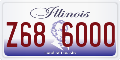IL license plate Z686000