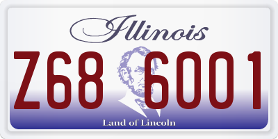 IL license plate Z686001
