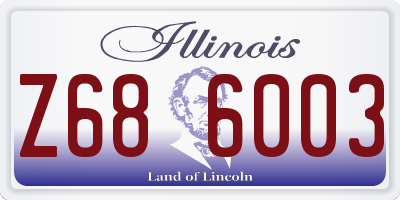 IL license plate Z686003