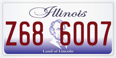 IL license plate Z686007