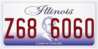 IL license plate Z686060