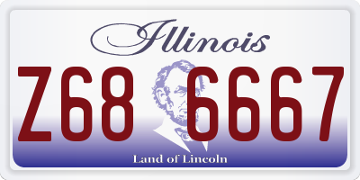 IL license plate Z686667