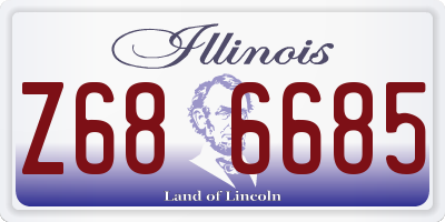 IL license plate Z686685