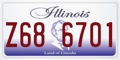 IL license plate Z686701