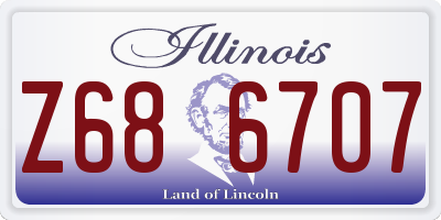 IL license plate Z686707