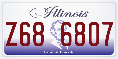 IL license plate Z686807