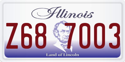 IL license plate Z687003