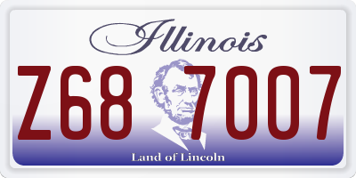 IL license plate Z687007