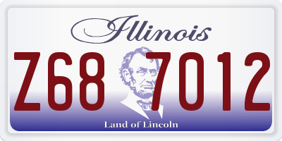IL license plate Z687012