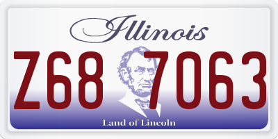 IL license plate Z687063
