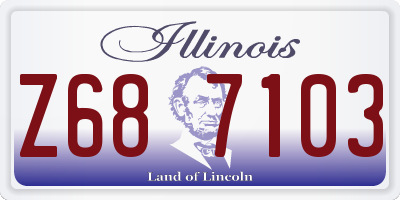 IL license plate Z687103