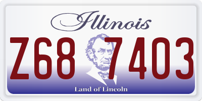 IL license plate Z687403