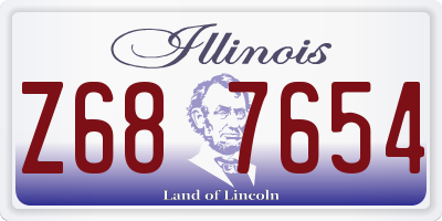 IL license plate Z687654