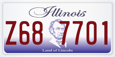 IL license plate Z687701