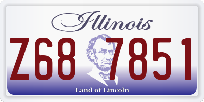 IL license plate Z687851