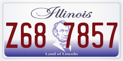 IL license plate Z687857