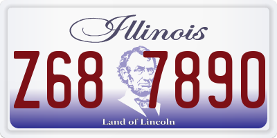 IL license plate Z687890