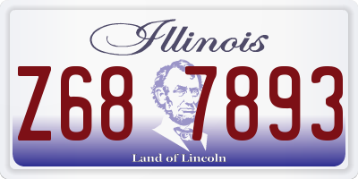 IL license plate Z687893