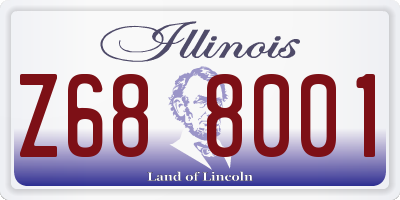 IL license plate Z688001