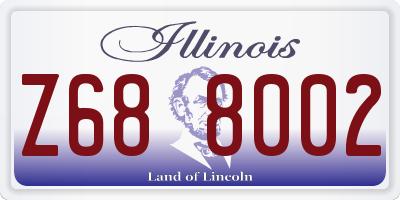 IL license plate Z688002