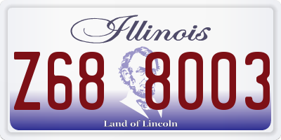 IL license plate Z688003