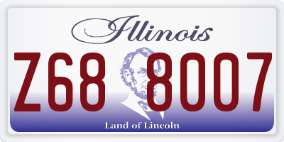 IL license plate Z688007