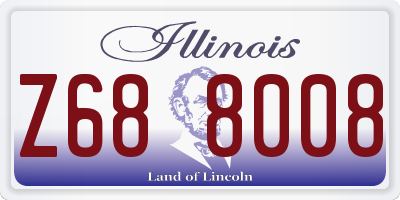 IL license plate Z688008