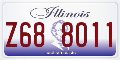 IL license plate Z688011