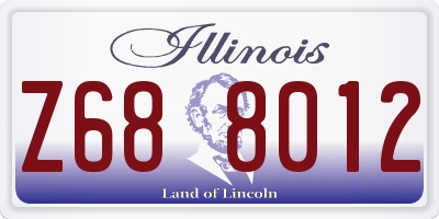 IL license plate Z688012