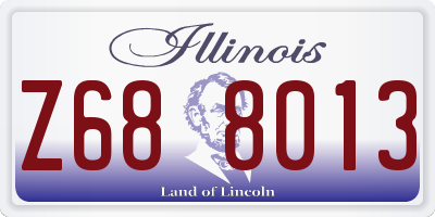 IL license plate Z688013