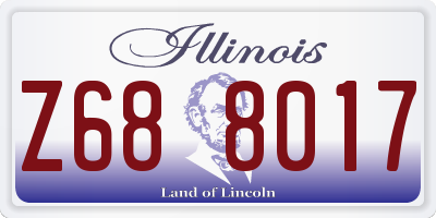 IL license plate Z688017