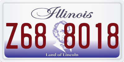IL license plate Z688018