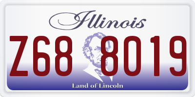 IL license plate Z688019