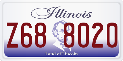 IL license plate Z688020
