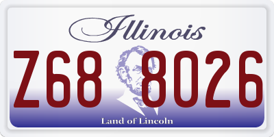 IL license plate Z688026