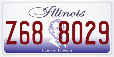 IL license plate Z688029