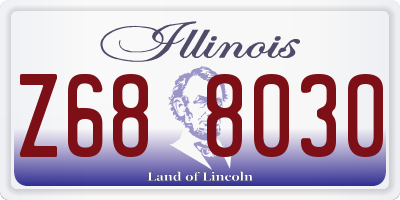 IL license plate Z688030