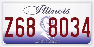 IL license plate Z688034