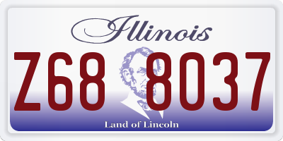 IL license plate Z688037