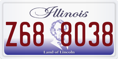 IL license plate Z688038