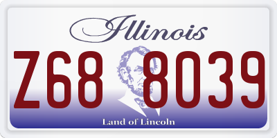 IL license plate Z688039
