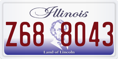 IL license plate Z688043