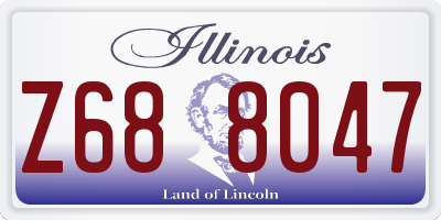 IL license plate Z688047