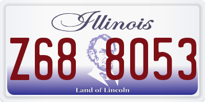 IL license plate Z688053