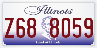 IL license plate Z688059