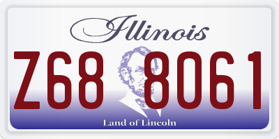 IL license plate Z688061