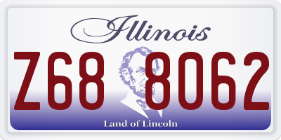 IL license plate Z688062