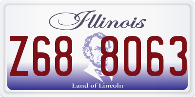 IL license plate Z688063