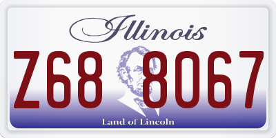 IL license plate Z688067