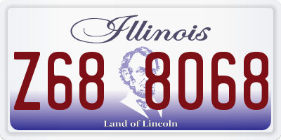 IL license plate Z688068